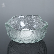 Glass tea wash wash wash tea bowl extra large household kung fu tea set accessories tea ceremony snacks fruit plate