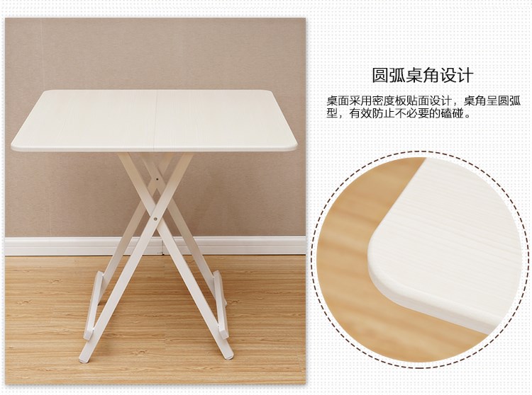 Nhà gấp di động đa chức năng bàn ăn bộ sưu tập bàn gỗ tỉnh không gian bếp tiện lợi thu nhỏ vuông - Bàn bàn học có giá sách