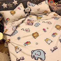Double-sided milk fleece sheets winter plus velvet thick coral fleece blankets bedding flannel sheets to keep warm