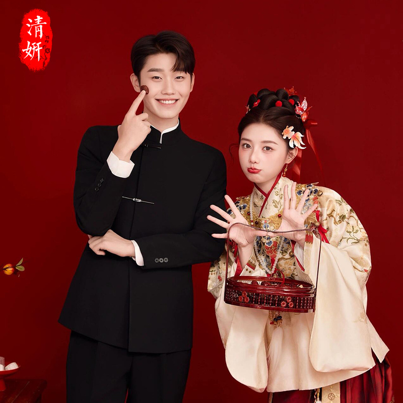 New Chinese-Style Zhongshan Suit for Men 2026 New Stand-Up Collar Wedding Dress Groom Engagement Suit Men's Toast Suit Set New Chinese-Style Zhongshan Suit for Men 2026 New Stand-Up Collar Wedding Dress Groom Engagement Suit Men's Toast Suit Set