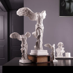 Victory Goddess Plaster Statue Ornament Artwork Modern Minimalist Home Decoration Creative Retro David Statue