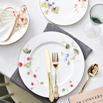 Brand Eurostyle Home Plate Kit of Dish Suit Bone China American Cutlery Suit Porcelain 4 People 6 Little Qing