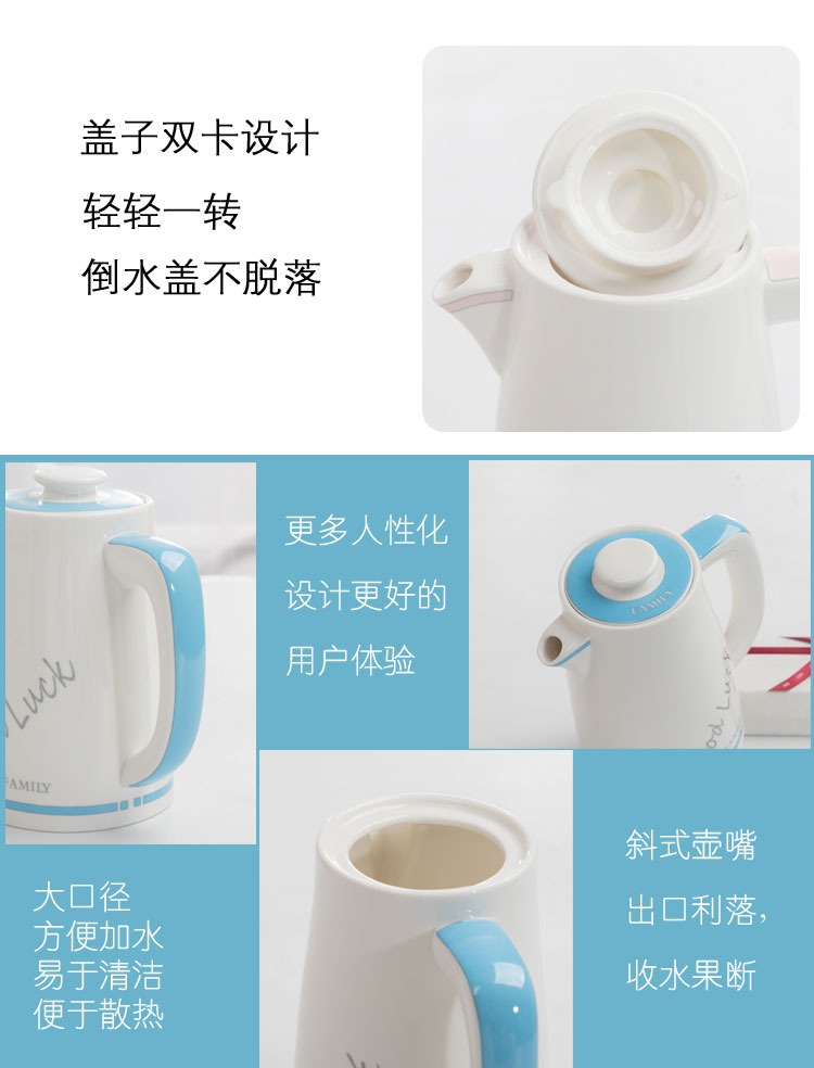 Association, longteng cold ceramic kettle home big handle Europe type cold water capacity of high temperature resistant flower tea powder