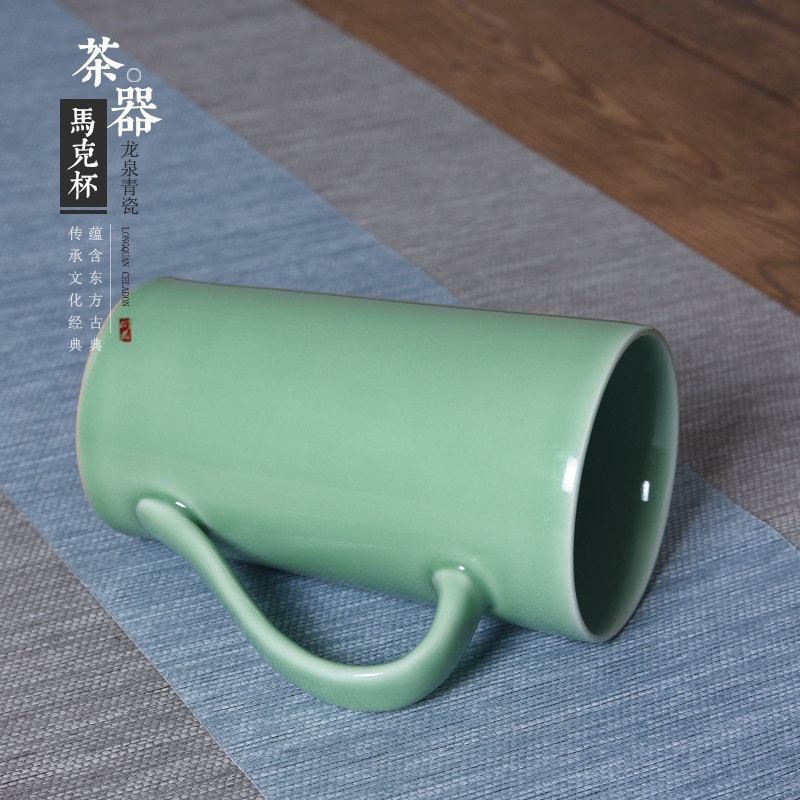 Association, longteng longquan celadon take cup water office cup coffee cup large - capacity single cup beer glass of milk