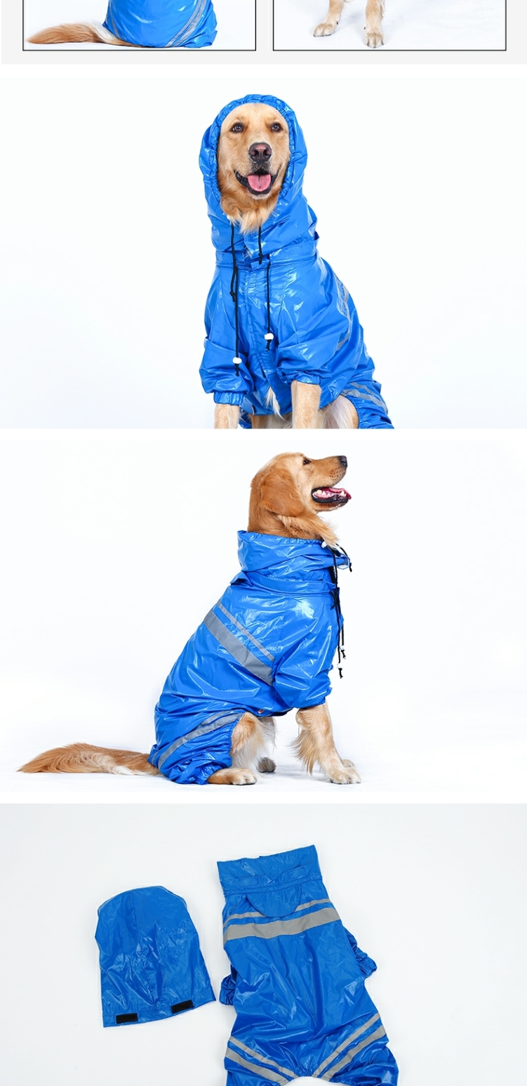 Chó lớn áo mưa chó lớn Jinmaosamoye chó trung bình poncho bốn chân không thấm nước mùa hè quần áo chó quần áo vật nuôi - Quần áo & phụ kiện thú cưng bán đồ thú cưng