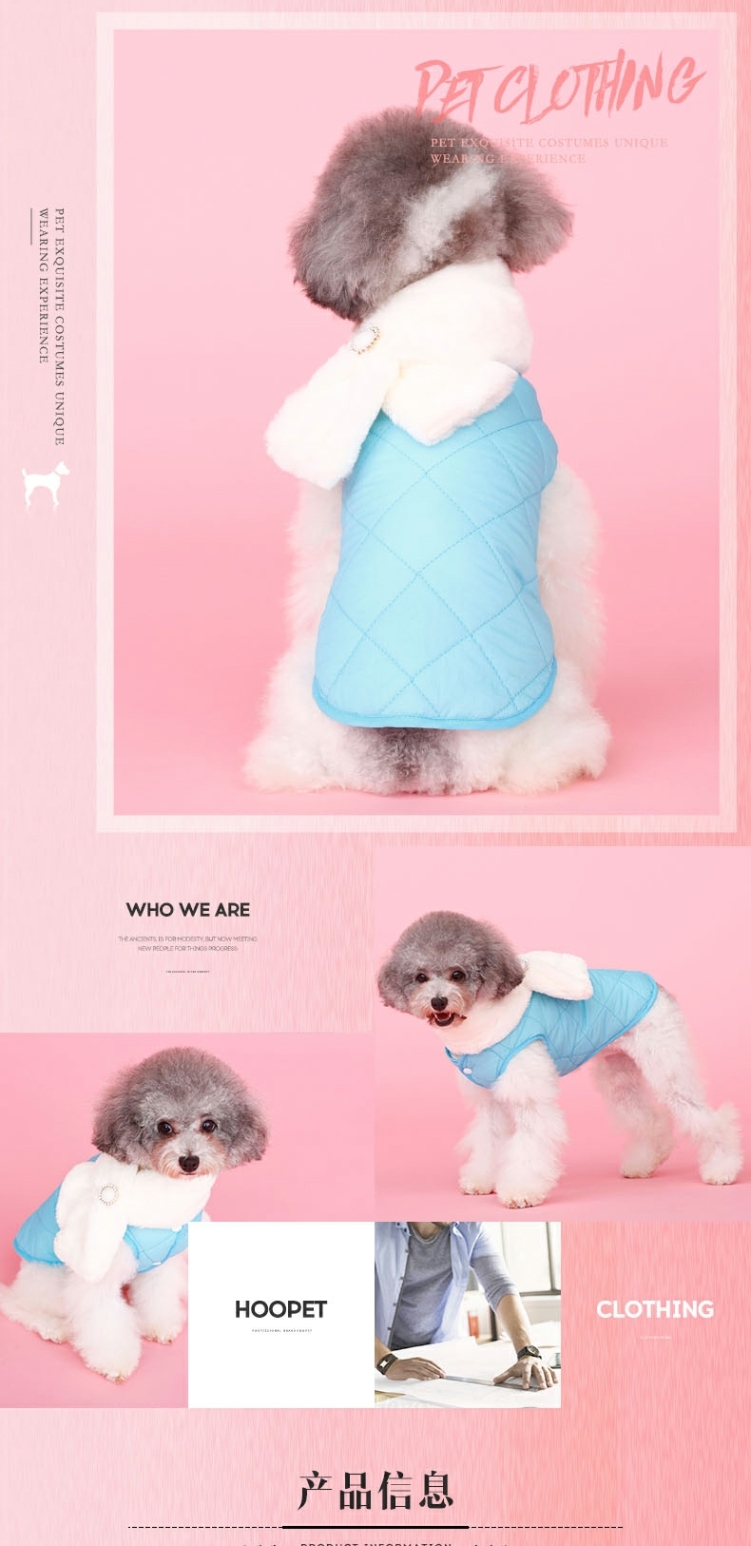 Chó con quần áo gấu Teddy Xiong Bomei Xuena Ruiji búp bê nhỏ cún con mùa thu và mùa đông mặc quần áo thú cưng Wei - Quần áo & phụ kiện thú cưng quần áo thú cưng giá rẻ