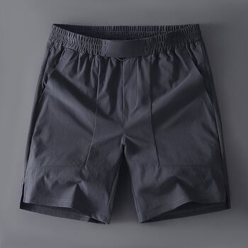 Outdoor cool summer men's lightweight breathable elastic waist high elastic sports casual quick-drying shorts five-quarter pants