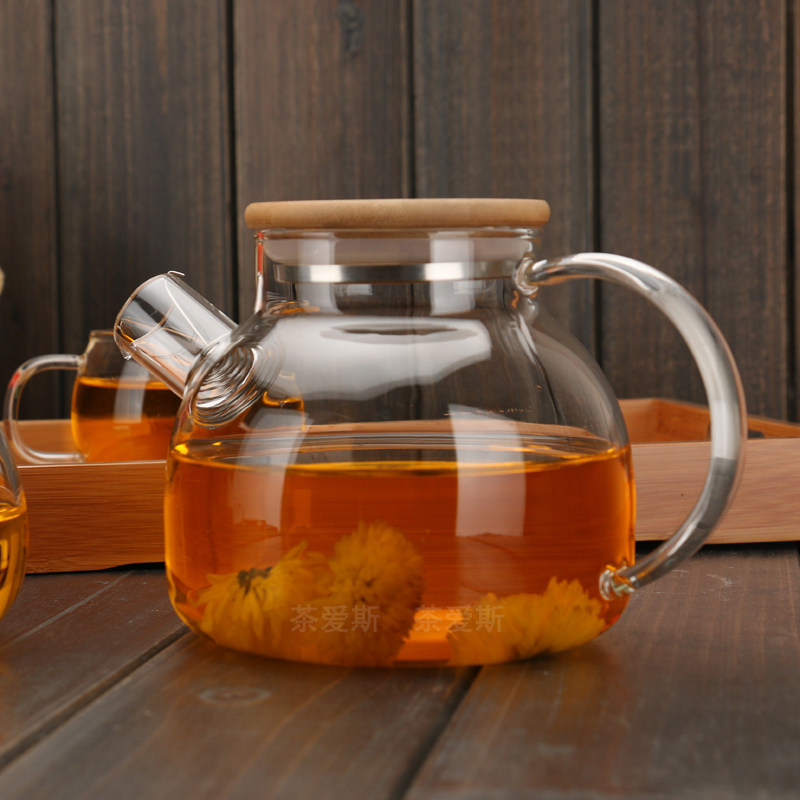Open flame tea tea pot cold kettle thickened large glass pot boiling explosion-proof cracking capacity multi-purpose can be high temperature resistant juice pot