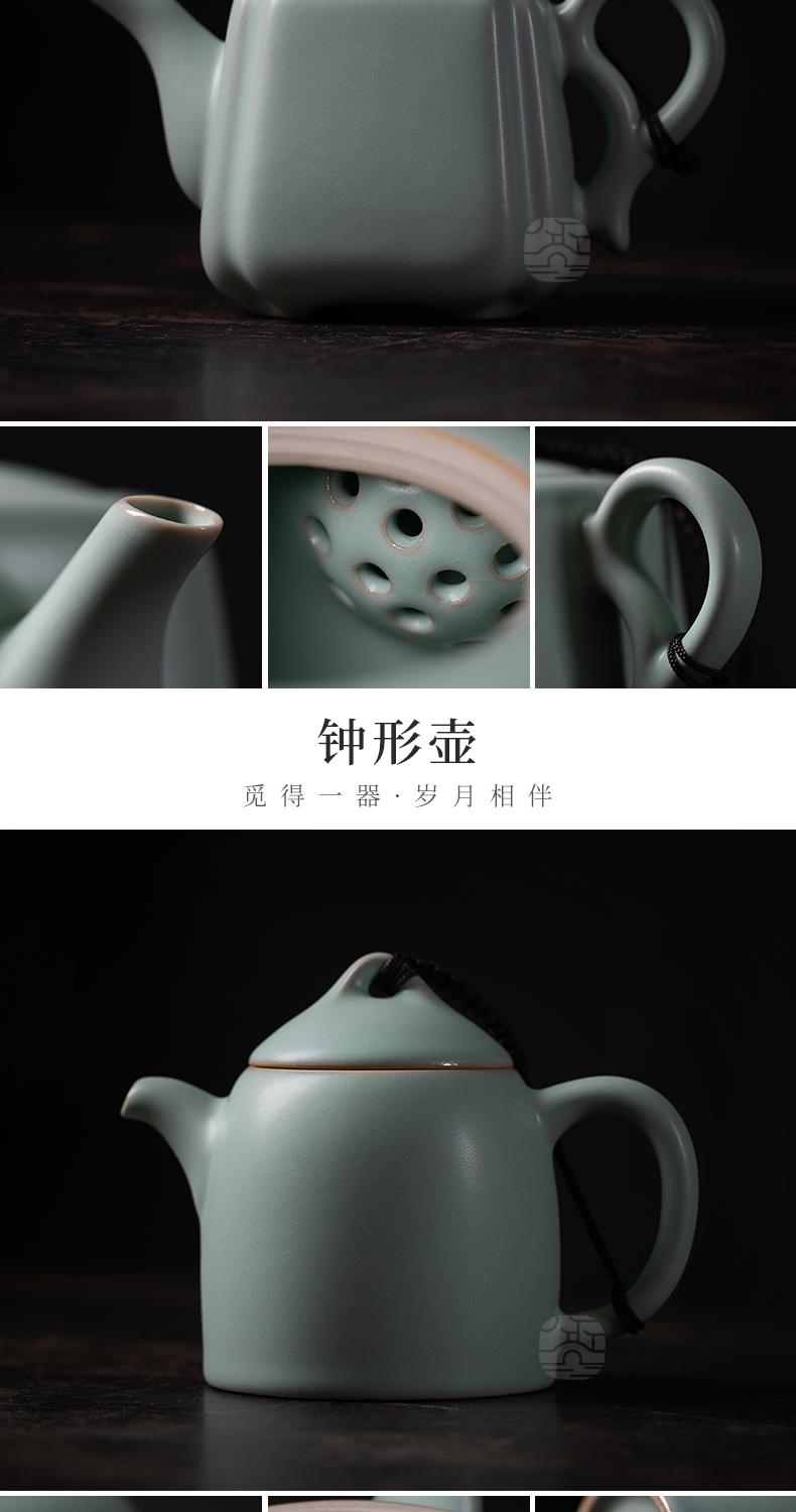 Jiangnan past your up kung fu tea set suit Japanese household contracted the teapot tea cups tureen ceramic package