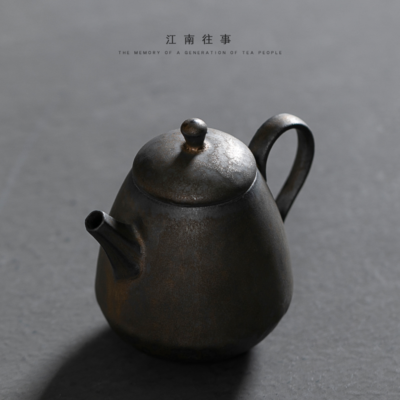 Jiangnan past little teapot ceramic gold ancient pot home of kung fu tea set Japanese ancient teapot single pot