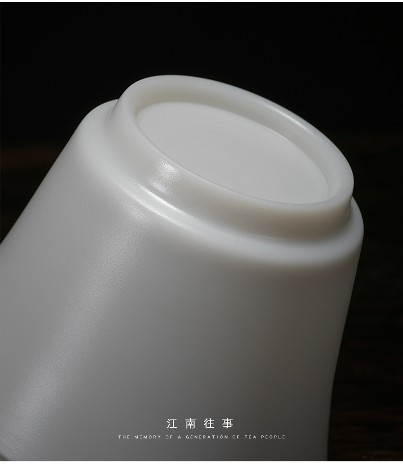 Jiangnan past suet jade) thin foetus porcelain white porcelain filter manually kung fu tea set ceramic tea accessories