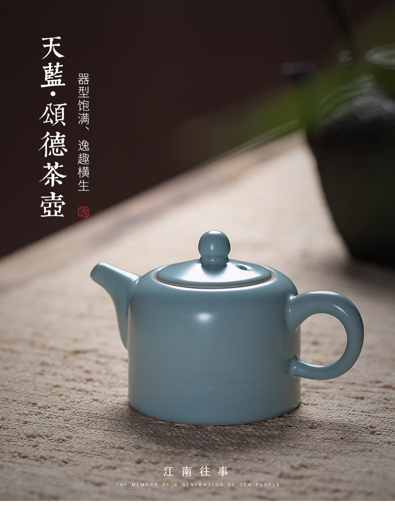 Jiangnan past northern song dynasty porcelain shamrock another pot of ceramic teapot kung fu tea set little teapot single pot of your up