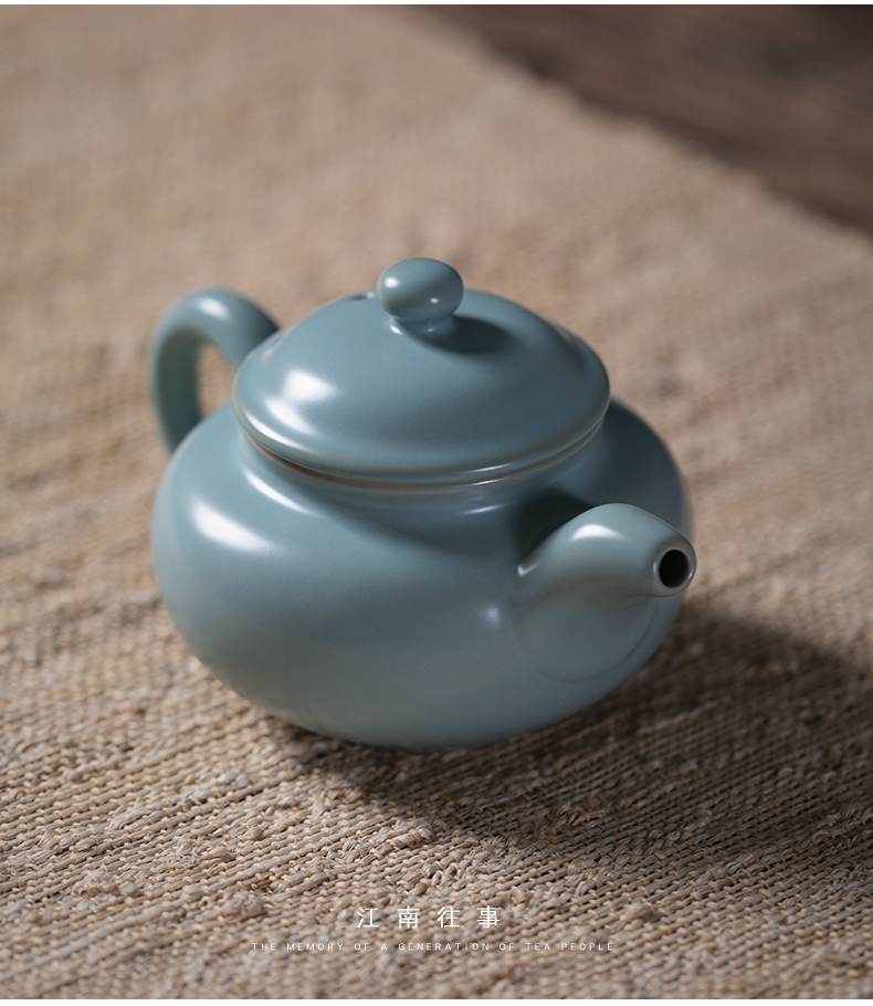 Jiangnan past your up shamrock archaize ceramic kung fu tea set your porcelain pot of open little teapot single pot teapot