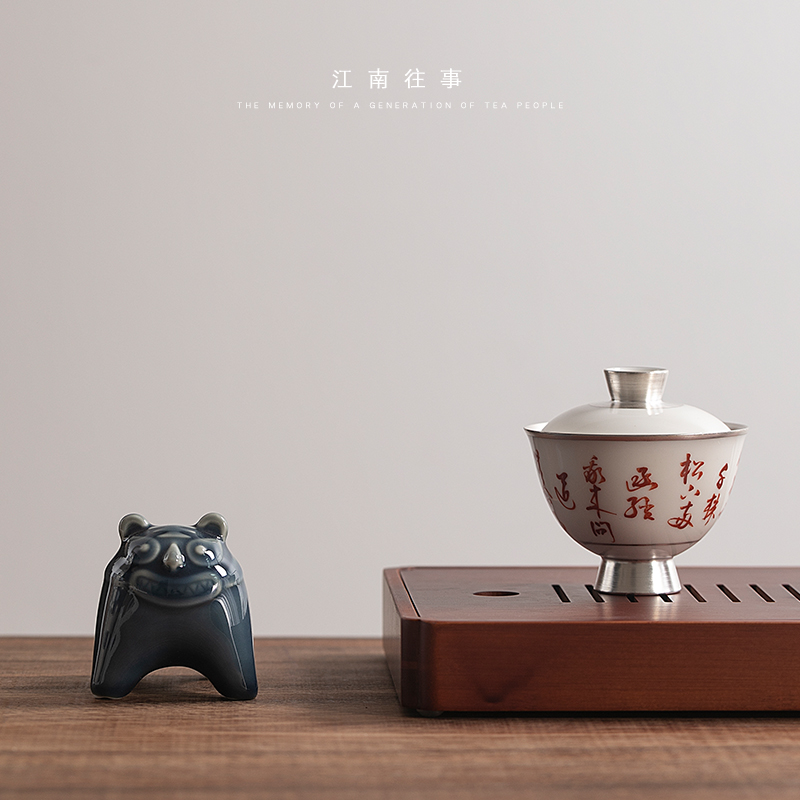 Jiangnan tea pet furnishing articles past tea kungfu tea accessories tiger household ceramic jewelry play small place of tea