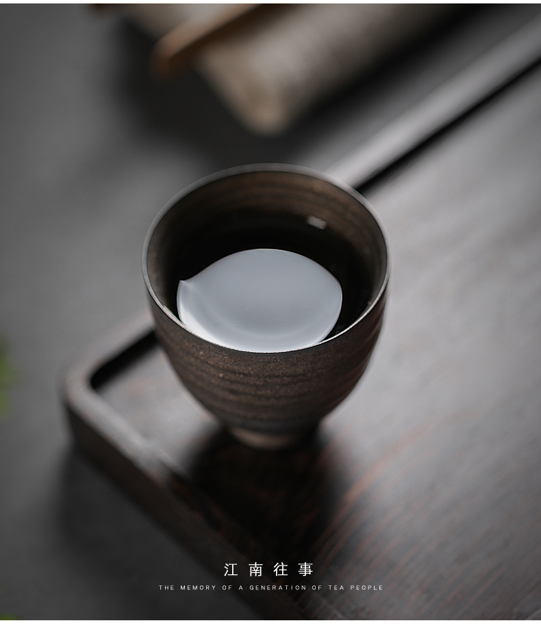 Jiangnan past retro manually rust glaze teapot kung fu tea set household ceramic tea set teapot teacup