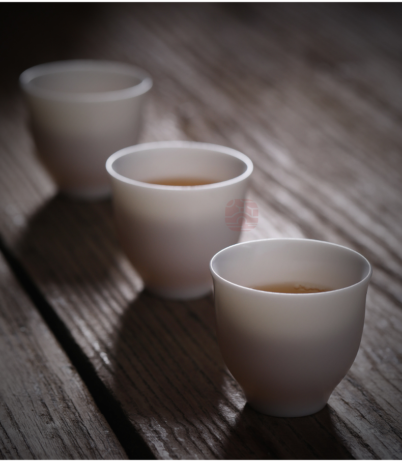 Jiangnan kung fu tea cups past suet jade small jin ling ceramic tea cup sample tea cup Japanese small individual cups