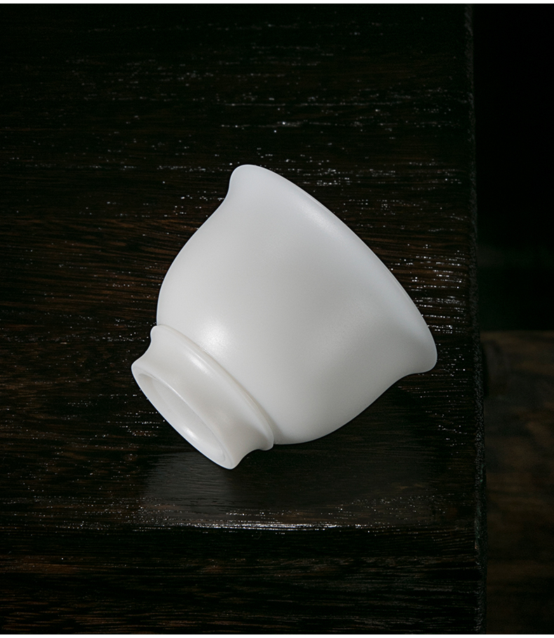 Jiangnan past dehua ceramic biscuit firing suet jade white porcelain cups kung fu tea cup sample tea cup, master cup