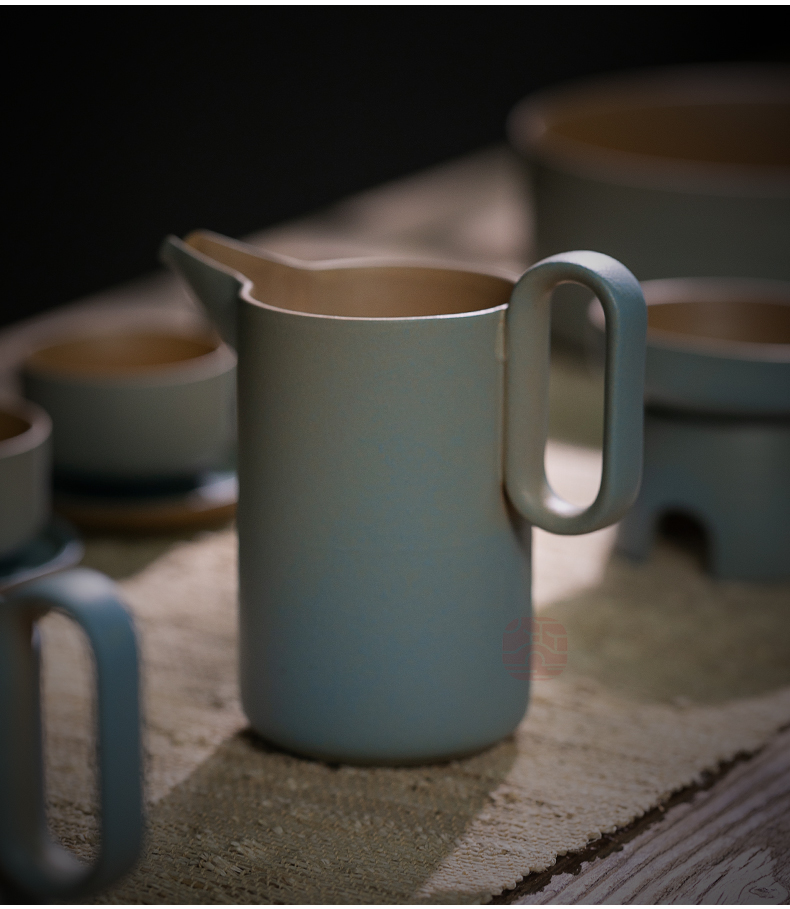 Jiangnan past kung fu tea set suit fool ceramic coarse pottery teapot household contracted a whole set of new Chinese style
