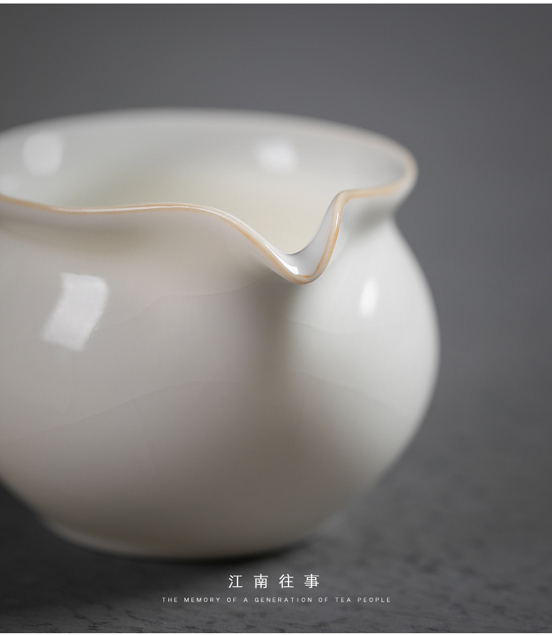 Jiangnan past fair ceramic cup white porcelain open your up suet jade piece of kung fu tea and a cup of tea ware points cups