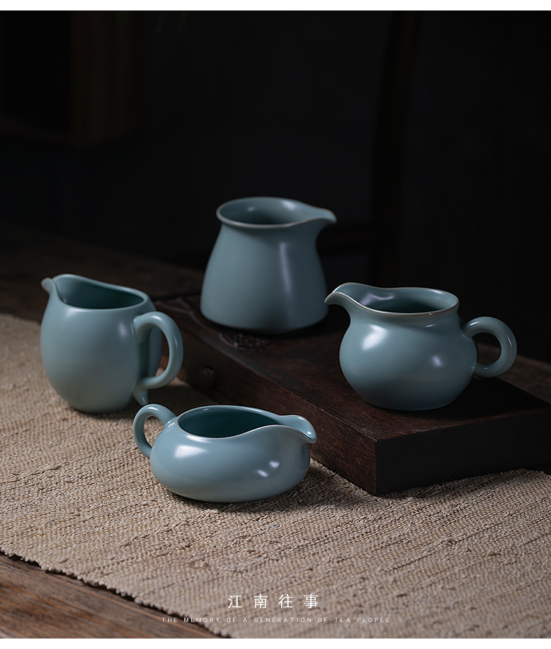 Jiangnan past your up sky blue sea kung fu tea tea fair ceramic cup your porcelain and a cup of tea ware points cups