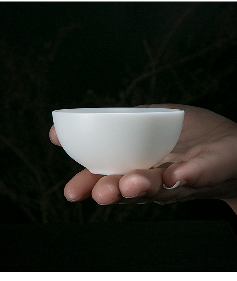 Jiangnan past suet jade cup kung fu tea sample tea cup white porcelain, Chinese white household ceramics sketch of single CPU