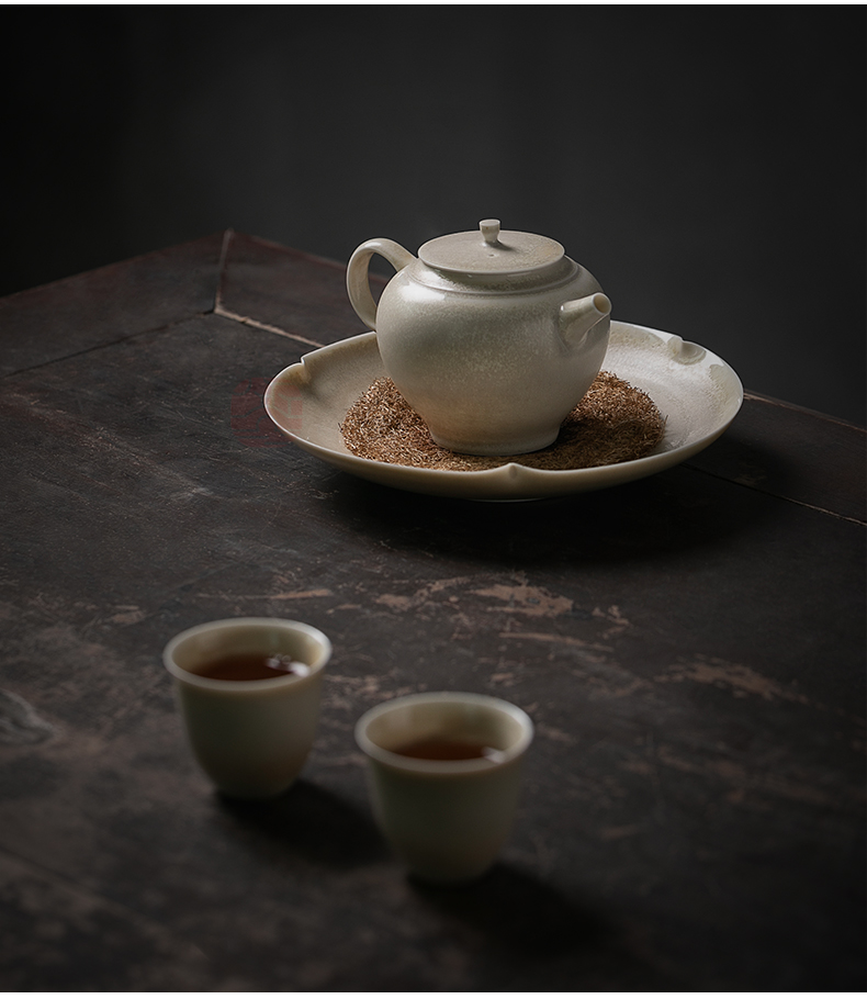 Jiangnan past kung fu small ceramic teapot tea tea set household manual firewood single pot plant ash teapot