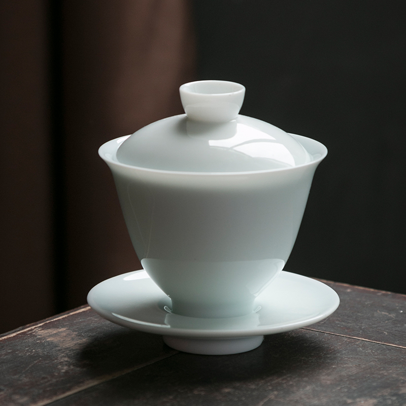 Jiangnan kung fu tea sweet white past 4 tureen suit ceramic tea art home tea cups is suing the set