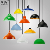 Industrial wind Industrial and mining lampshade shell small chandelier Creative personality pot cover lamp Restaurant bar clothing store single head lamp