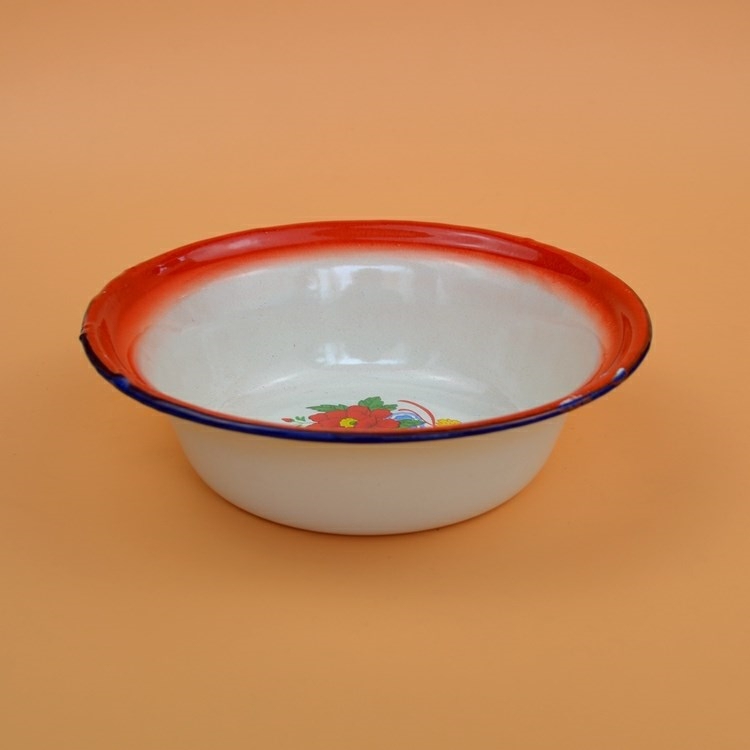 Household enamel bowls of nostalgic old 70 s 16-22 cm size 10 more package mail enamel rice basin