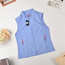 Outdoor quick-drying vest spring and summer thin elastic breathable stand-up collar vest womens sports travel quick-drying vest cardigan