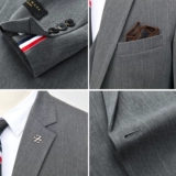 Мужской модный комплект в английском стиле, костюм, пиджак классического кроя, в британском стиле, облегающий крой, 3 предмета