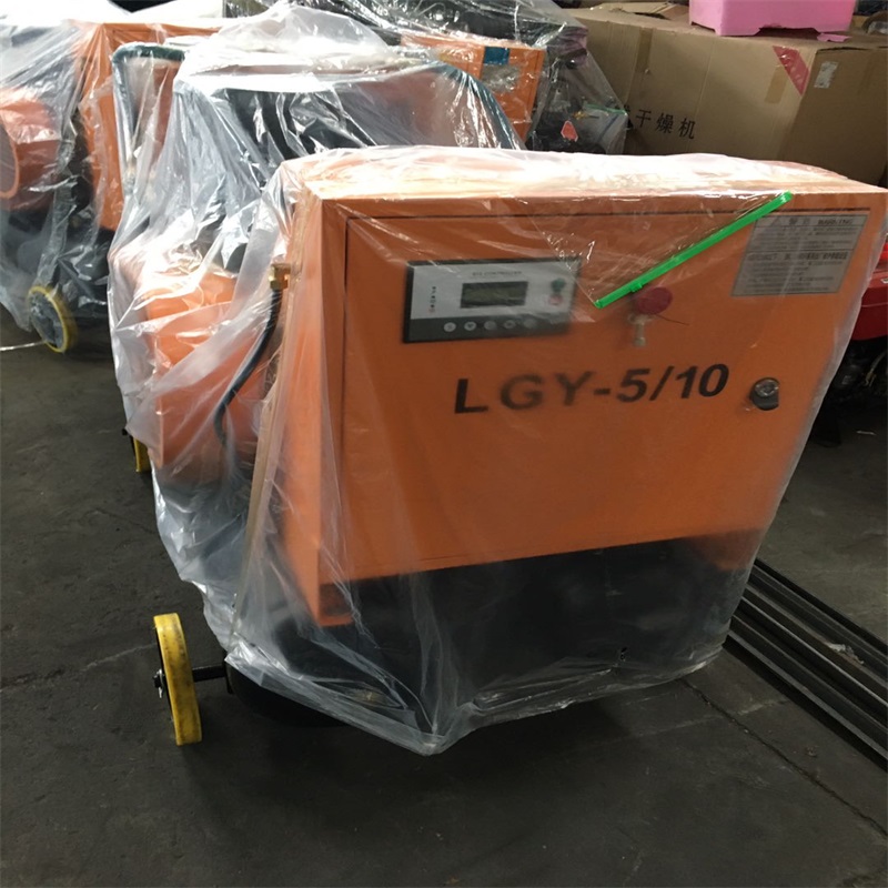 Air compressor screw-type electric mobility perforated Piling Sandblasting Site Outdoor with tank wheels plug-in is used