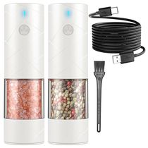 Electric Salt And Pepper Grinder Set USB Rechargeable Adjus