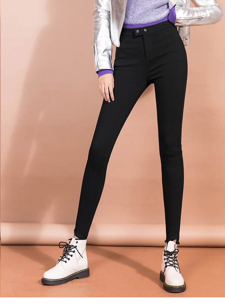 Yiyang plus quần legging nhung nữ dày 2018 mùa đông mới eo cao đã mỏng chân ấm áp ma thuật quần legging ngố