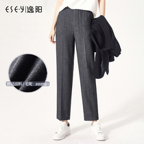 Yiyang womens pants 2020 autumn and winter New Korean slim waist slacks trousers women loose size pipe 2856