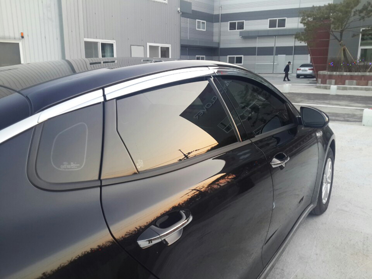 Hàn Quốc nhập khẩu Kia K5 sửa đổi mạ trang trí mưa mưa visor lông mày chrome sáng dán kính chiếu hậu chống nước