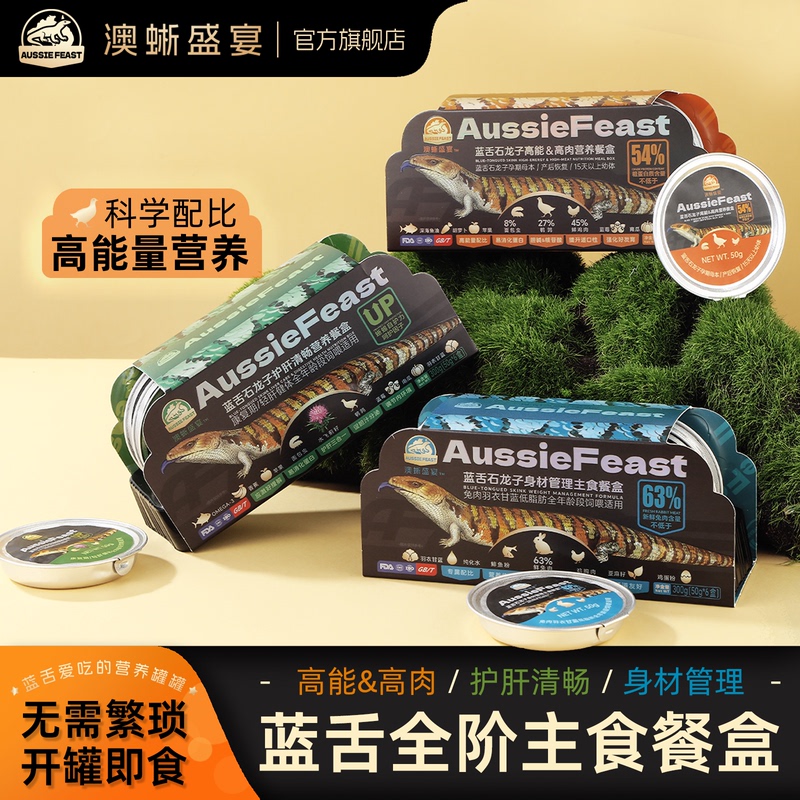 Australian Lizard Feast Blue Tongue Pinecone Lizard Canned Food for Reptiles, High Energy, High Meat/Body Protection, Blue Tongue Food, Blue Tongue Can