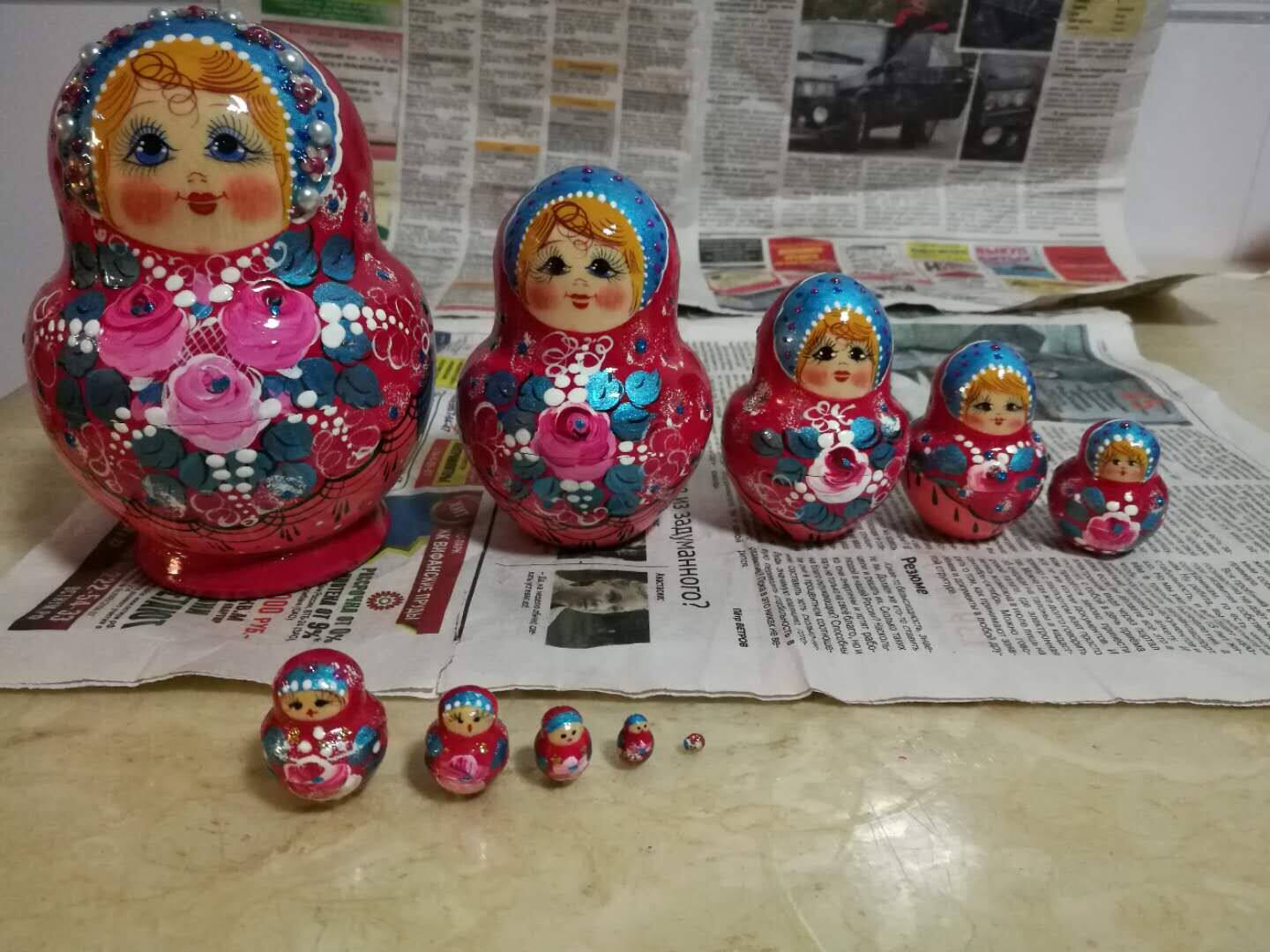 Original imported Russian dolls ten - storey stomach handmade painting dolls with signature TW16
