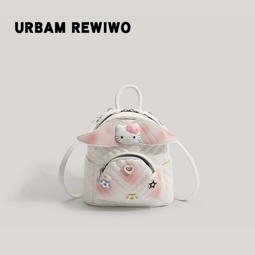 UR Bam Rewiwo Официальный подлинный милый kt -галстук -подвесная сумка для плеча женская женщина 2024 новый ромб маленький рюкзак