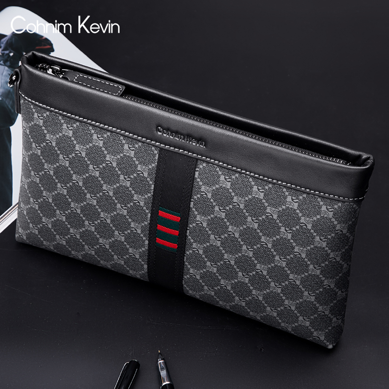 Cohnim Kevin Jane about armpit bag genuine leather Handbags large capacity Handbags Men's leisure Young men's hand grabbing bag