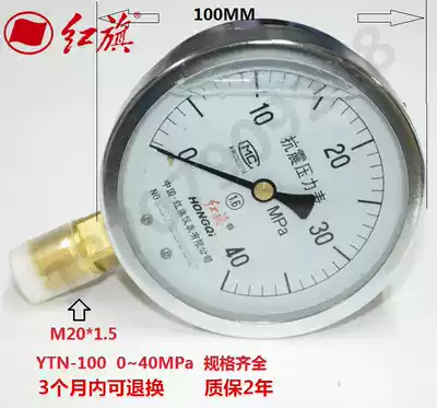 Hongqi Seismic Pressure Gauge Seismic Pressure Gauge YTN-100 YN-100 Full Series