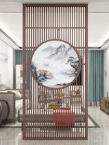 New Chinese solid wood screen partition wall living room decoration porch entrance simple modern office Hotel Zen screen