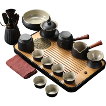 Japanese black pottery kung fu tea set home light luxury tea tea set Tea Cup Office conference hall living room