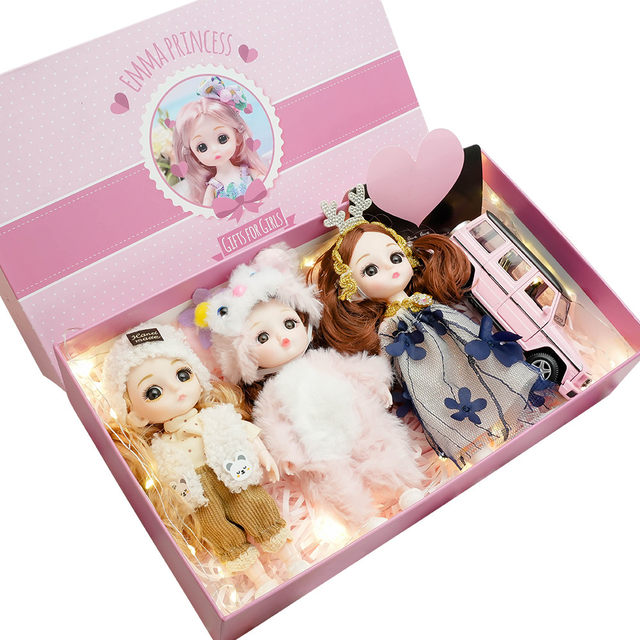 ຊຸດ doll ສາວນ້ອຍ simulation ຫຼິ້ນເຮືອນ toy 3-6 ປີ Princess dress-up 4 ເດັກ 8 ຂອງຂວັນວັນເກີດ