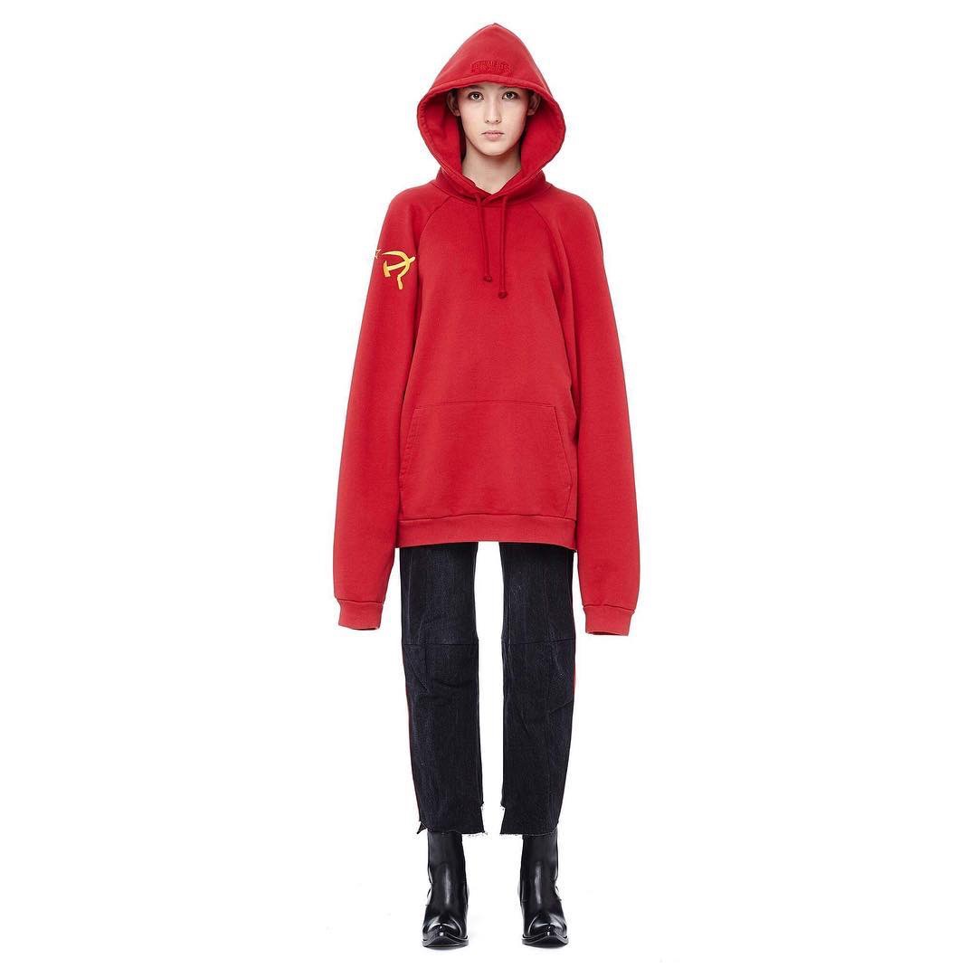 Tay áo trowel in mũ trùm đầu cộng với áo len đỏ nhung nam và nữ đôi teen teen áo hoodie xám