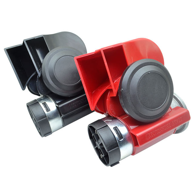 Scooter whistle air horn 12V ລົດໄຟຟ້າສູງແລະຕ່ໍາ super loud snail pump air whistle horn ໄຟຟ້າ