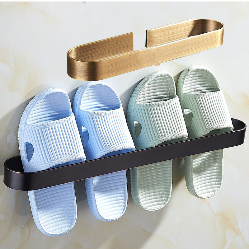 Bathroom Slippers Shelf Imitation Antique Bronze Wall Shelving TOILET DRAIN CONTAINING LAYER SHELF O-TYPE-FREE STILETTO