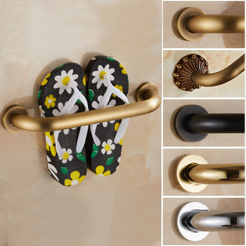 Bathroom Bathtub Armrest Brass Antique bathtub Safe old with anti-slip gold Elderly Armrest Black