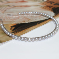 Freshwater Pearl Hair Stirrup Head Stirrup for Korean version Jane about hair accessories Real Pearl Fashion Black grey Ri