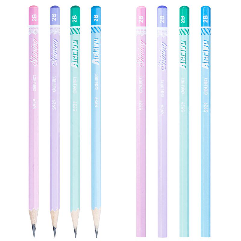 Able pencil bucket loaded 2b pencil elementary school children writing children's hexagonal poles 30 cylinder 4 color clothes elementary school students write